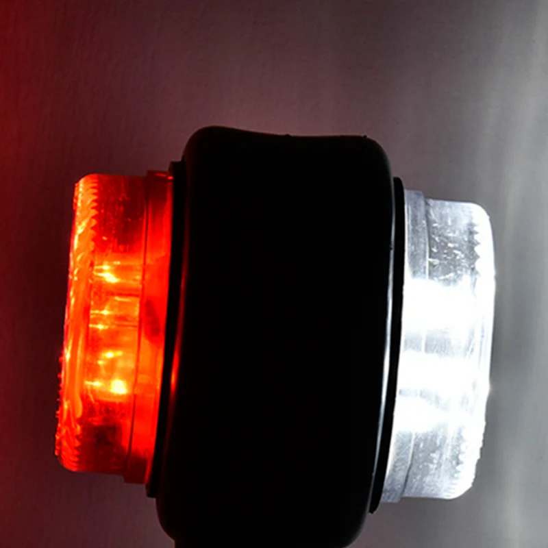 

Hot 2Pcs 12V LED Trailer Truck Side Marker Lights Outline Stalk Lamp 20CM BX*