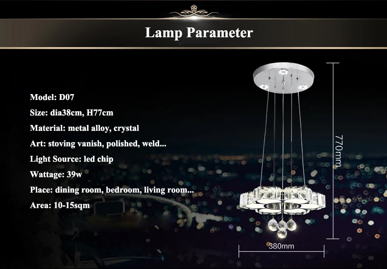 Современный блеск crystal led подвесной Люстры свет chrome Обеденная LED люстра Освещение Luminaria подвесные светильники