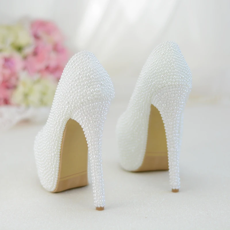 Женская свадебная обувь Женские туфли лодочки на высоком каблуке Блестящие