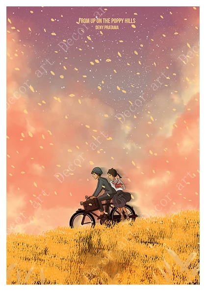 Кики служба доставки замок в небе Хаяо Миядзаки холст картины старинные крафт