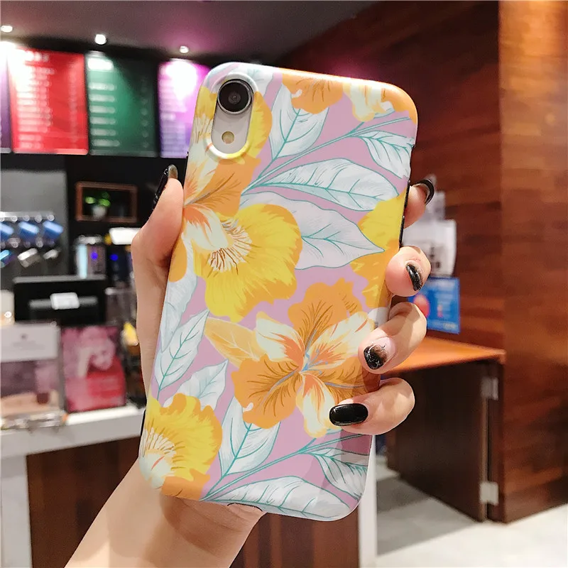Тиснение скраб светящийся цветок чехол для iPhone X XS MAX XR 8 7 6 S плюс Чехол роскошные