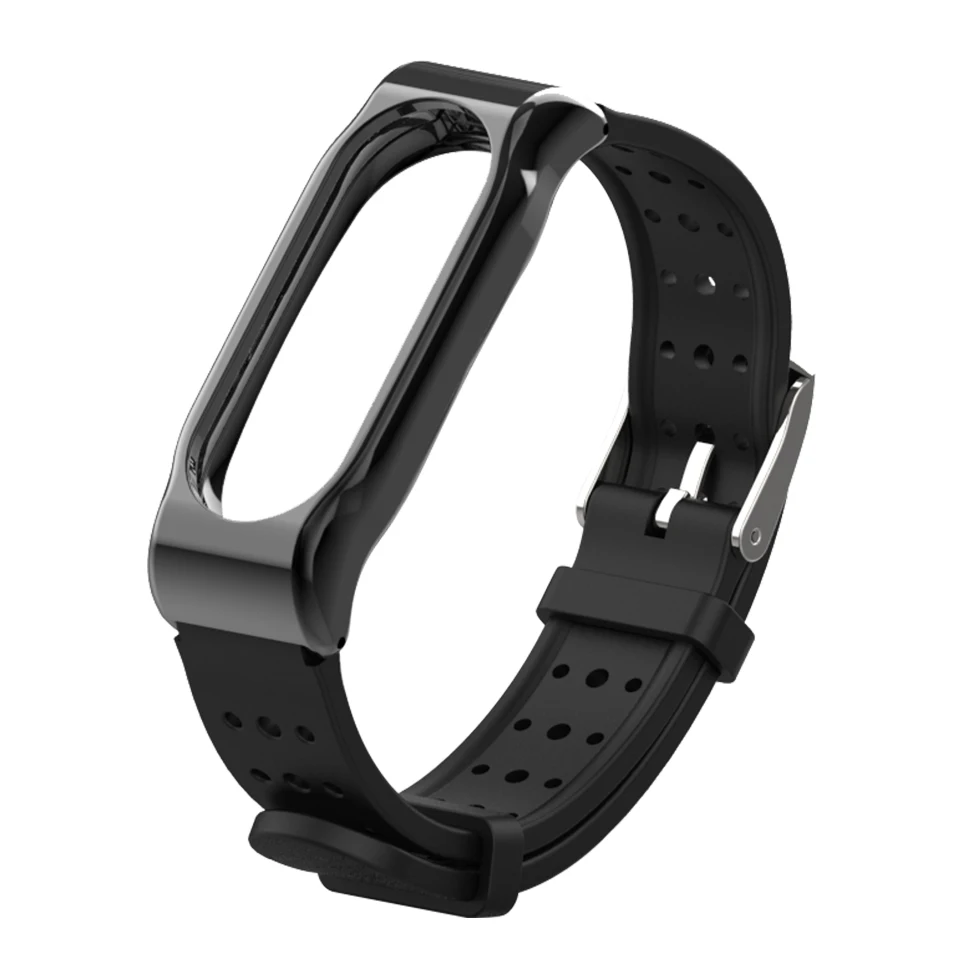 Mi jobs mi Band 2 Силиконовый ремешок для Xiaomi mi Band 2 браслет умные часы mi band 2 наручный ремешок умные часы аксессуары - Цвет: Black