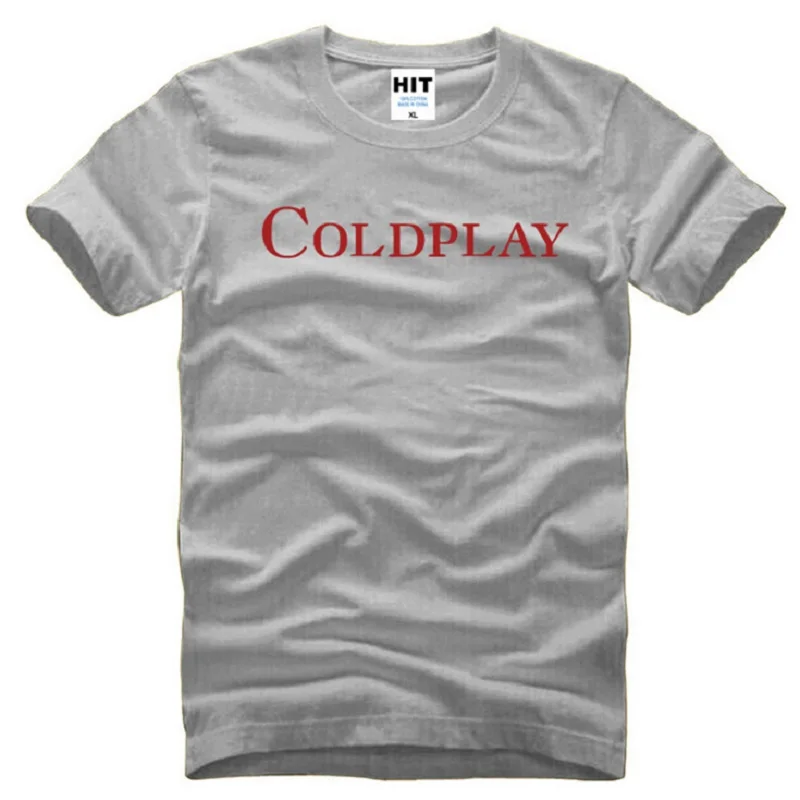Рок группы Coldplay футболка Для мужчин в стиле хип хоп короткий рукав и круглым