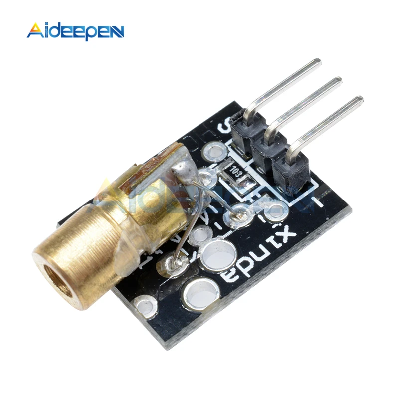 

5Pcs DC 5V KY-008 650nm Laser sensor Module 6mm 5V 5mW Red Laser Dot Diode Copper Head For Arduino DIY Kit