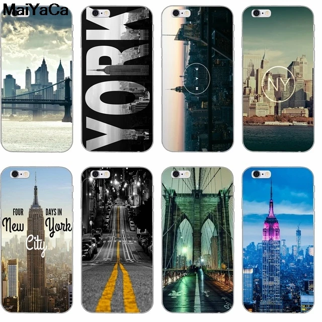 MaiYaCa New York Ville для iPhone 4S SE 5C 5S 5 6 6S 7 8 Plus X XR XS MAX чехлы телефонов прозрачные мягкие из