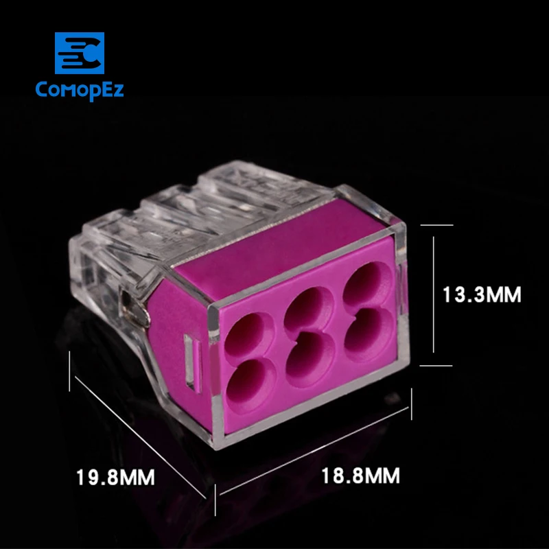 10 шт. PCT-106 PCT106 773-106 разъем проводки для распределительной коробки 6 pin проводник
