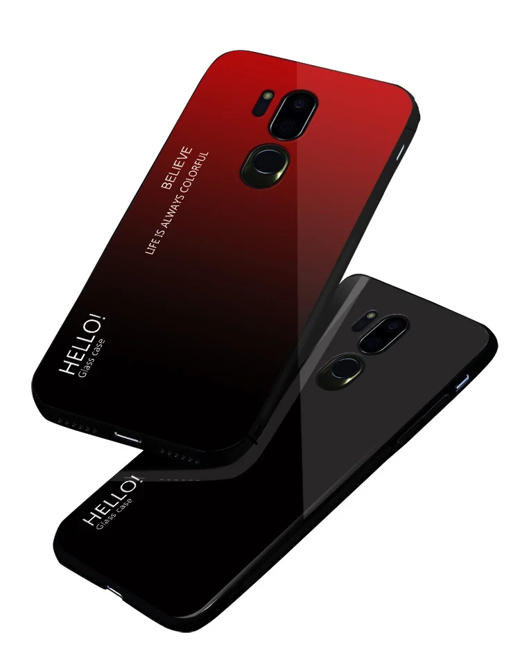 Case For LG G5 G6 G7 G8 Thin Q Back Cover G 7 case Luxury Tempered Glass Colorful Soft | Мобильные телефоны и аксессуары