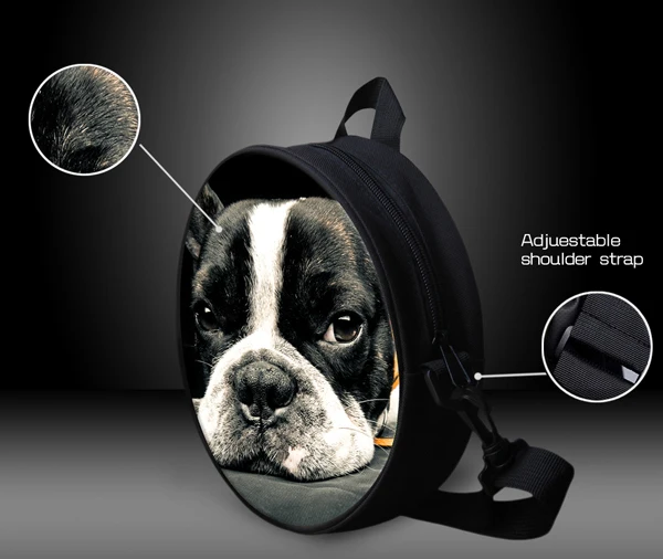 Рюкзак French Bull Dog для мальчиков и девочек крутые детские рюкзаки с 3D принтом