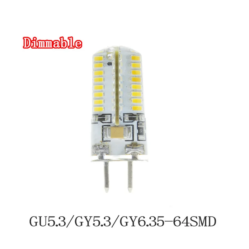 Затемнения светодиодный GU5.3 220V GY5.3 GY6.35 3014SMD 7 Вт 10 12 с украшением в виде кристаллов
