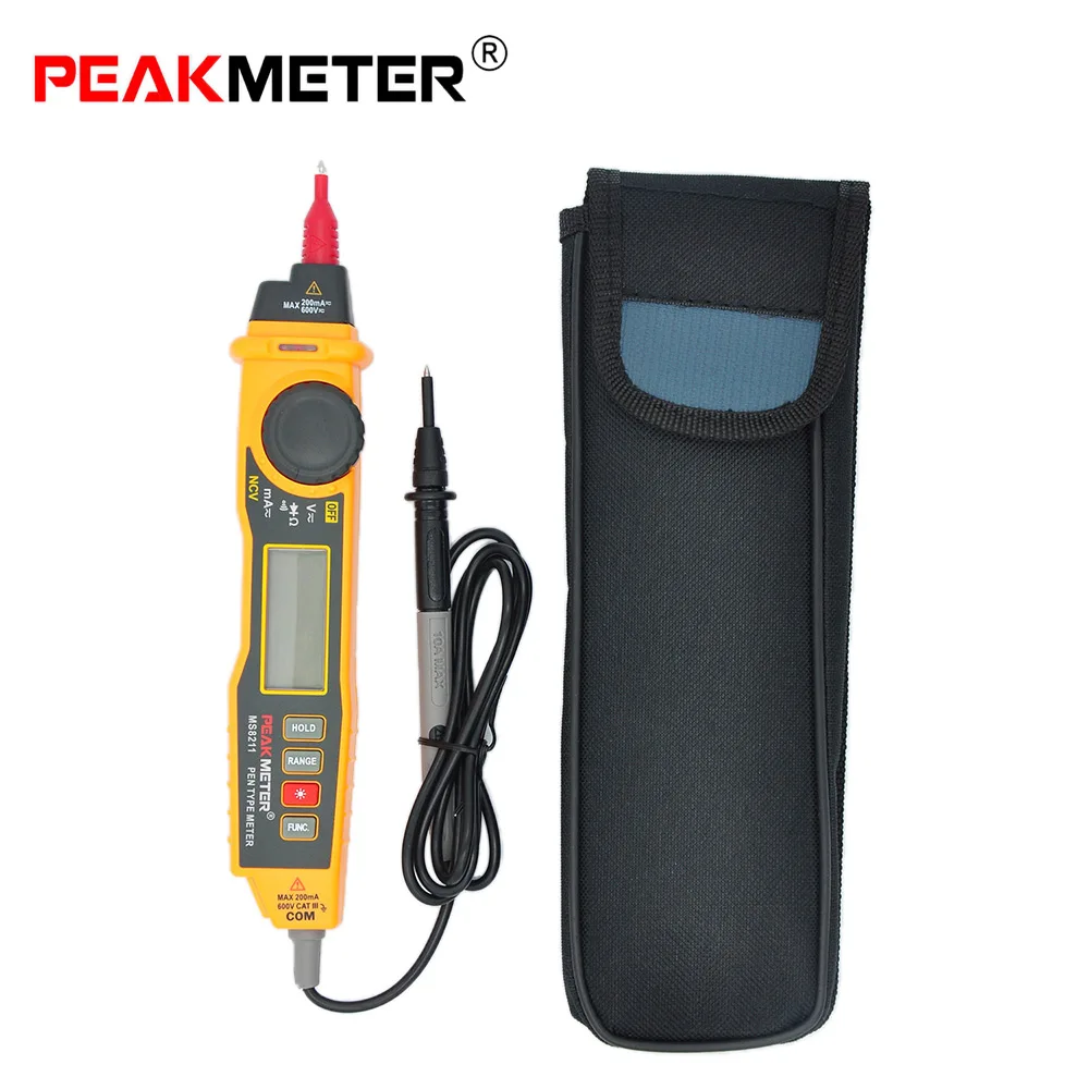 Фото Peakmeter MS8211 ручка Тип Цифровой мультиметр Многофункциональный Мультиметры с НТС DC