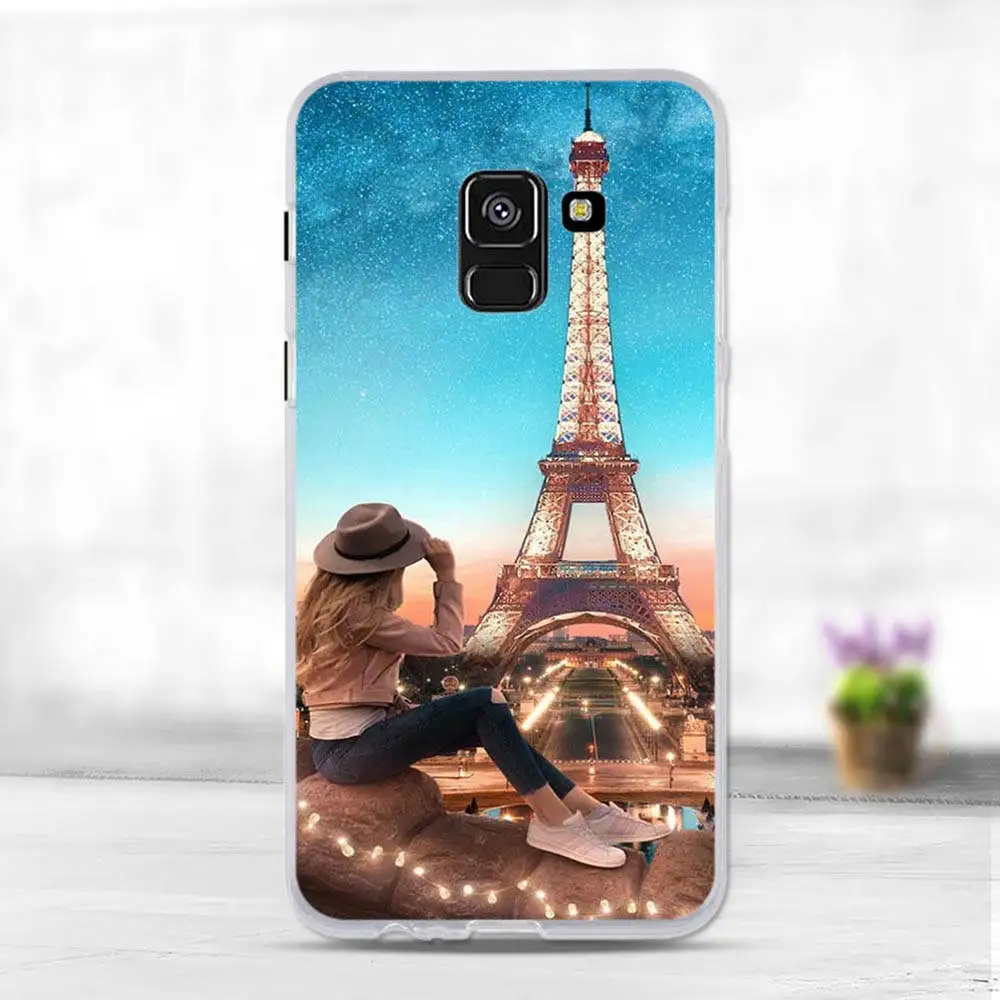 Чехол 5 6 дюйма для Samsung Galaxy A8 2018 силиконовый мягкий ТПУ чехол телефона задний