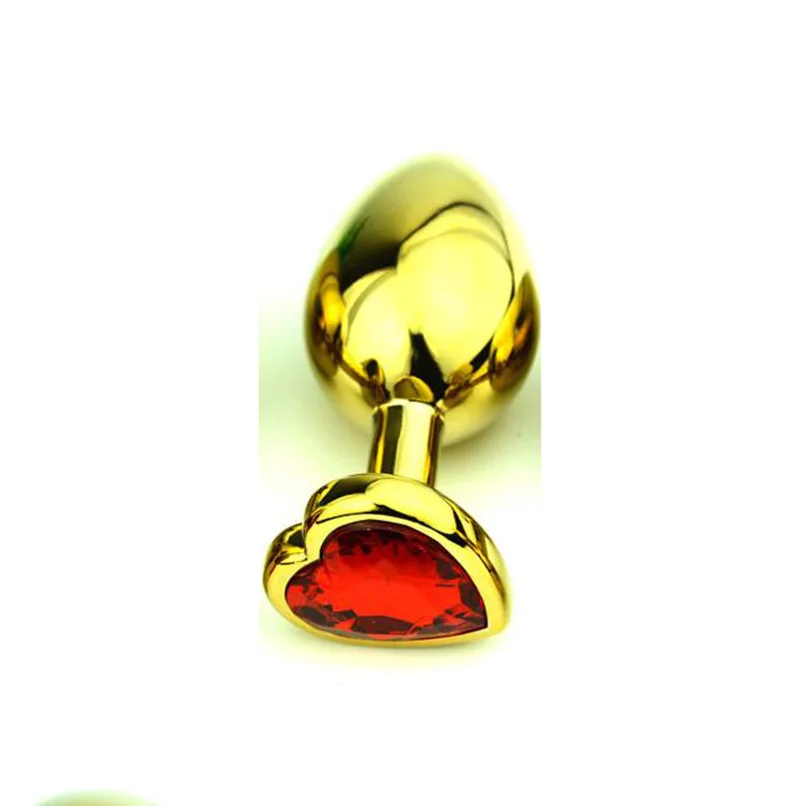 Medium Size Stainless Steel Anal Plug Beads Jeweled Heart Colored Anus Jewelry Metal Butt Insert Sex Products Toy | Красота и
