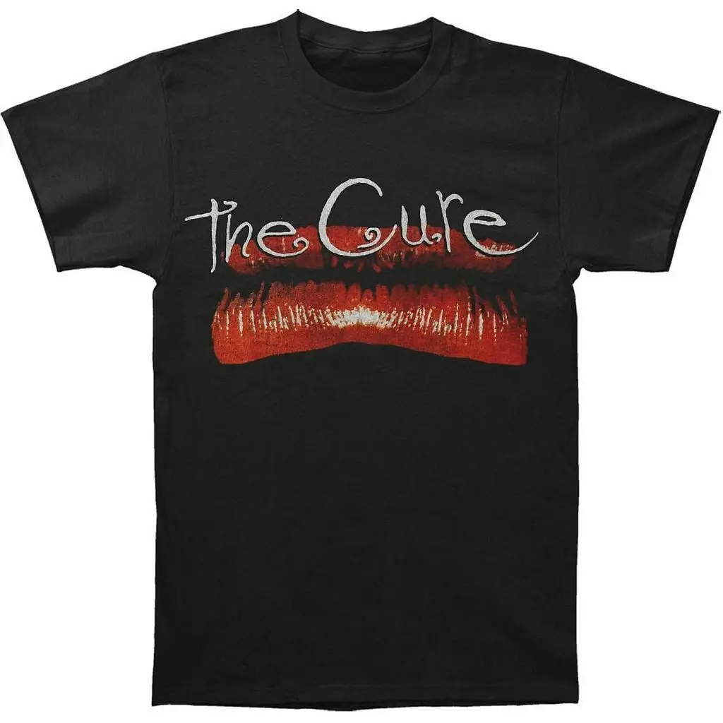 The Cure Kiss Me Lips винтажная Мужская черная футболка SM MD LG XL XXL новинка|Мужские футболки|