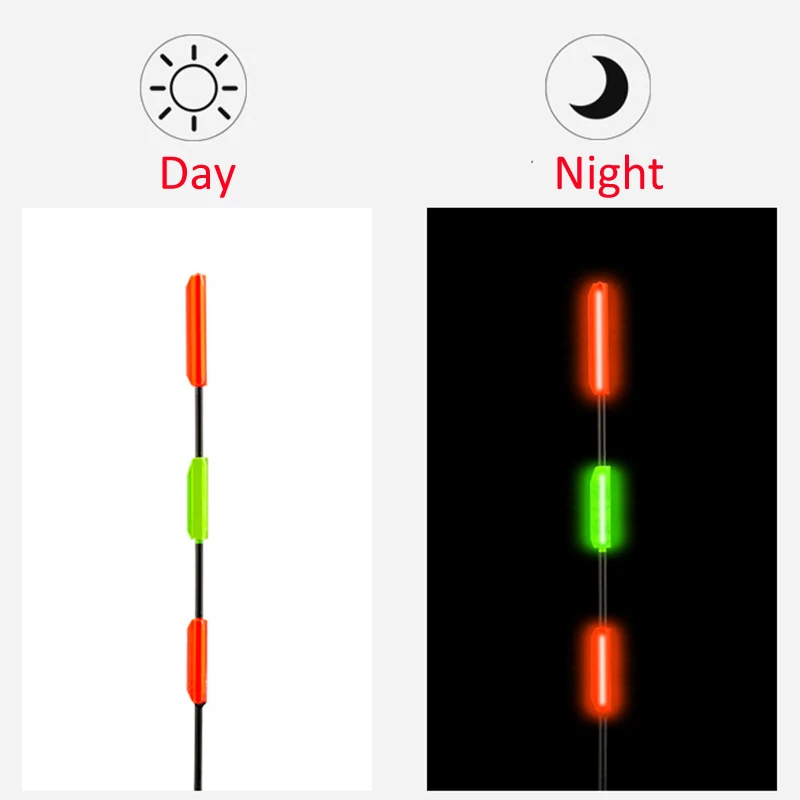 LED Fishing Float Composite Nano Light Electronic Bobber Shallow Water Luminous Glowing Buoy With Battery | Спорт и развлечения