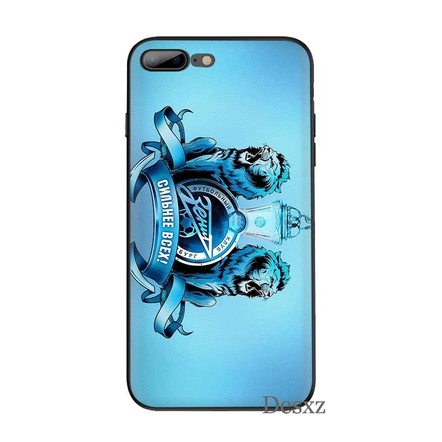 B8 Cell Phone Case Silicone TPU for iPhone 7 8 6 6s Plus iPhone 11 Pro X XS Max XR 5 5s SE Cover Zenit football Club Logo Shell - Цвет: B8