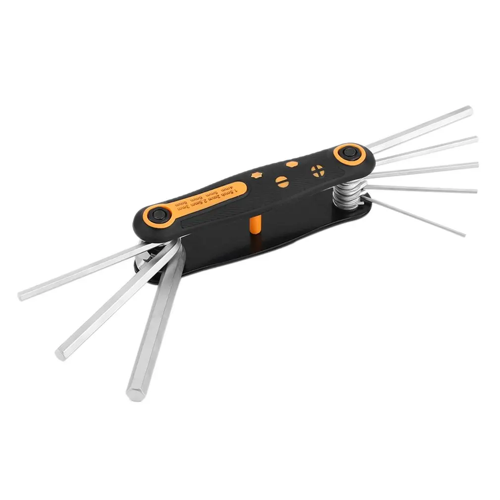 8 In 1 Folding Hex-Key Wrench High Quality Chrome Vanadium Steel Spanner Set Portable Home Hand Tool | Инструменты