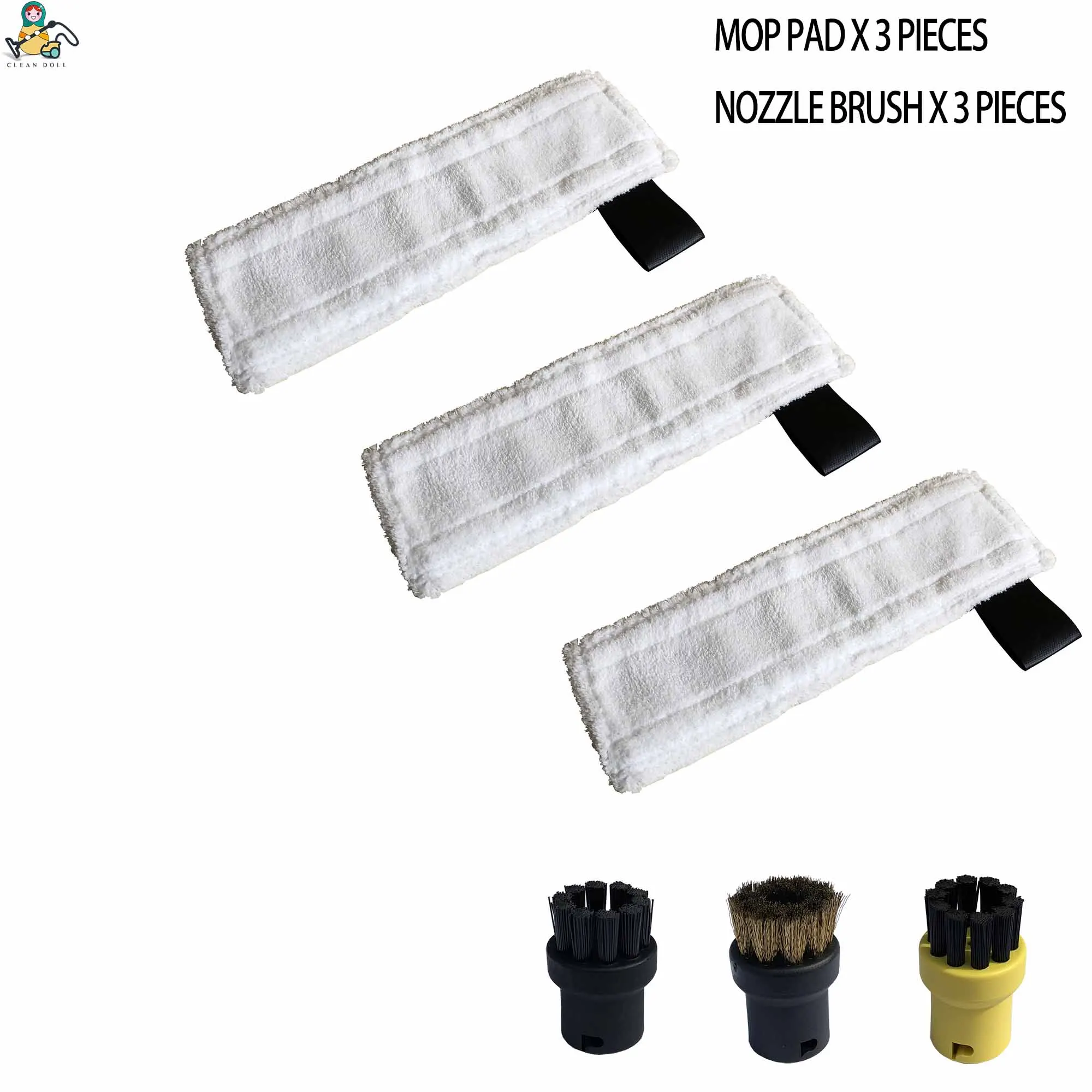 KAR-SC-COM-6PK Тряпка для чистки куклы, тряпка для Karcher, Паровая SC1, SC3, SC4, SC5, тряпка для швабры EasyFix, серия 2,863-259,0, тряпка для швабры для пола - Цвет: KAR-SC-COM-6PK