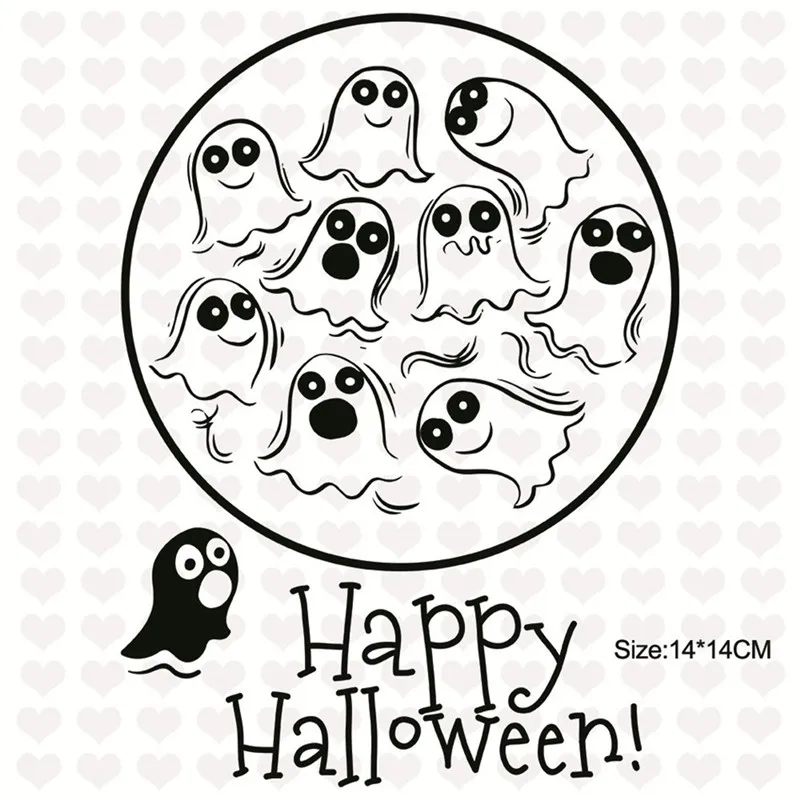 Диярты стили марки на Хэллоуин Резиновые прозрачные штампы для скрапбукинга