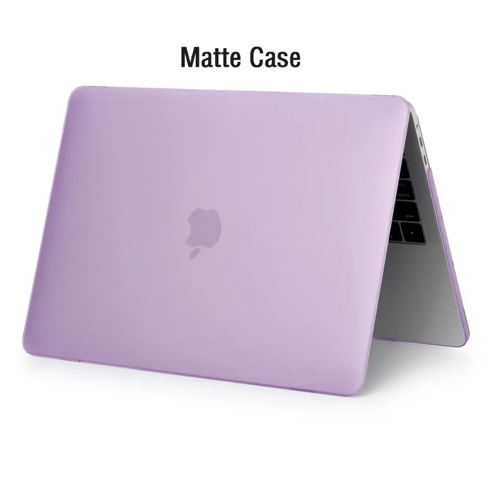 Matte Purple Чехол для ноутбука Apple MacBook Air Pro retina 11 12 13 15 для mac book Pro 13,3 15,4 дюймов с сенсорной панелью+ крышка клавиатуры - Цвет: Matte Purple