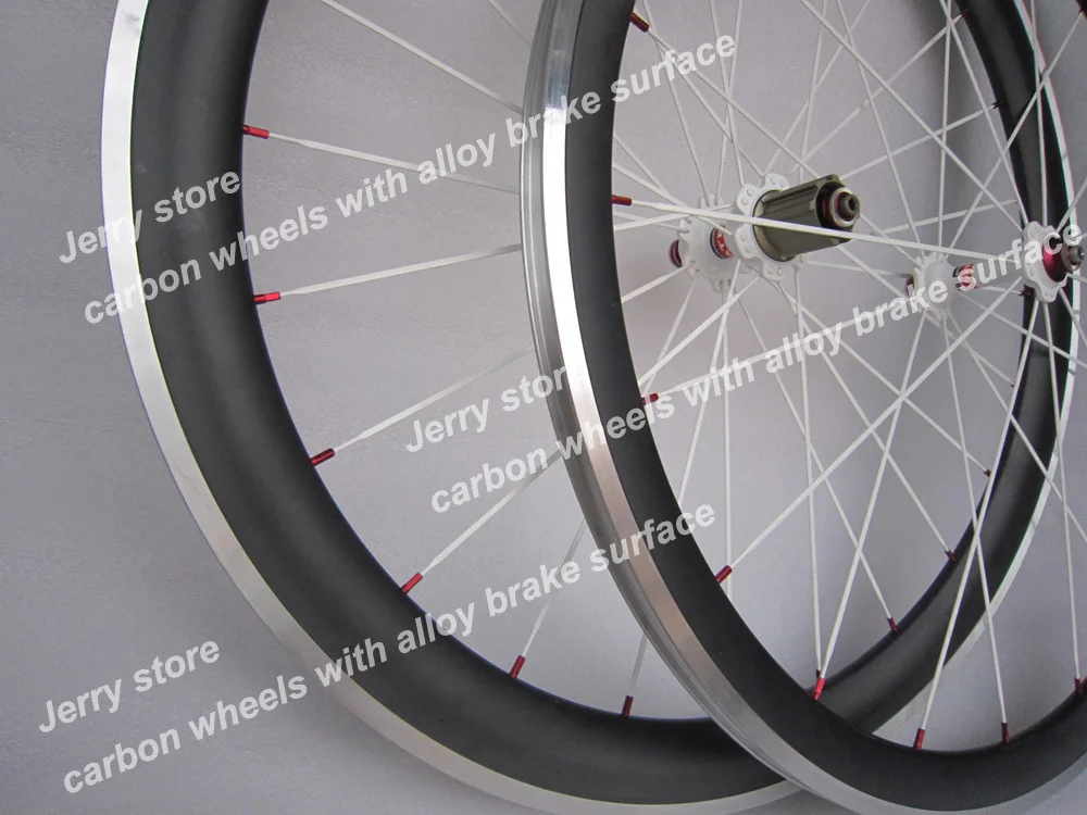 700C карбоновые колеса с алюминиевой поверхностью тормоза передние 38 мм задние 50