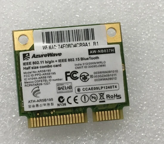 Беспроводная Wi-Fi карта Atheros для HP Mini PCI-E беспроводная AR9285 AR5B95G BGN WLAN-карта 802 11 b/g/n