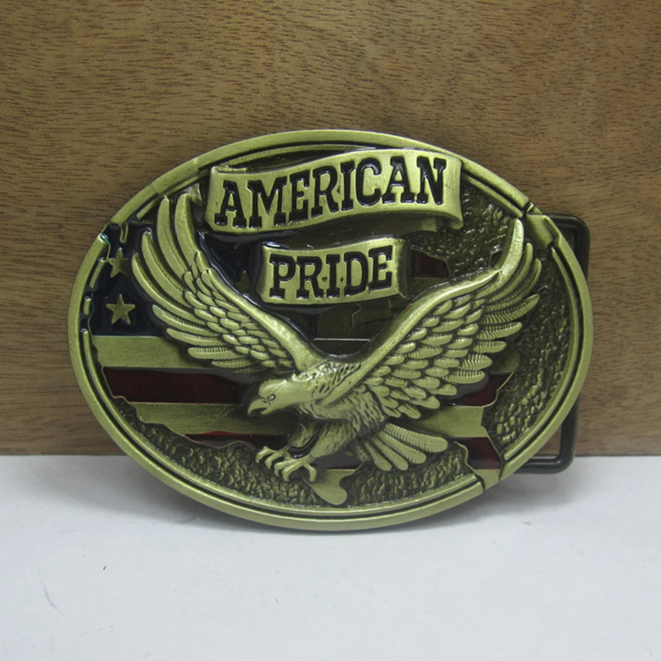 Классический американский Pride Eagle металлический ремень с пряжкой серебряная