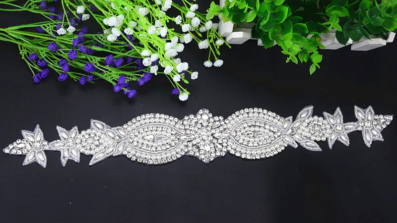 1 шт. ручная работа жемчужины пришивать горячей фиксации Кристалл Серебряные