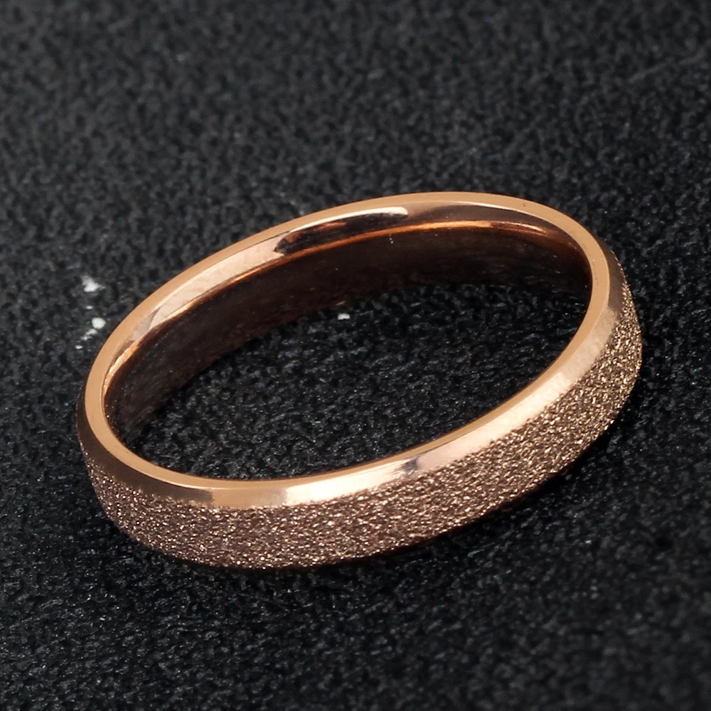 Женские кольца из нержавеющей стали цвета розового золота простые блестящие