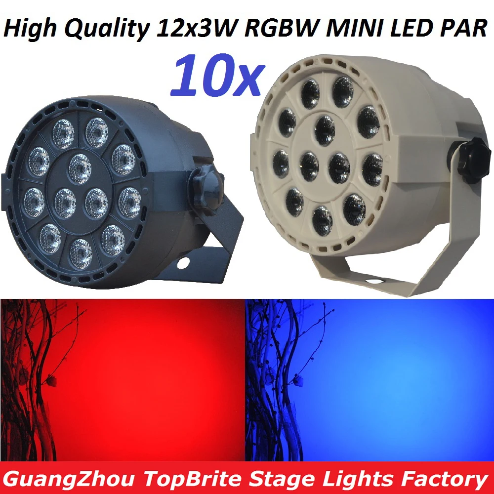10xLot Высокое качество 30 Вт плоский LED Par Can 12x3 RGBW Диско DJ DMX сценические огни