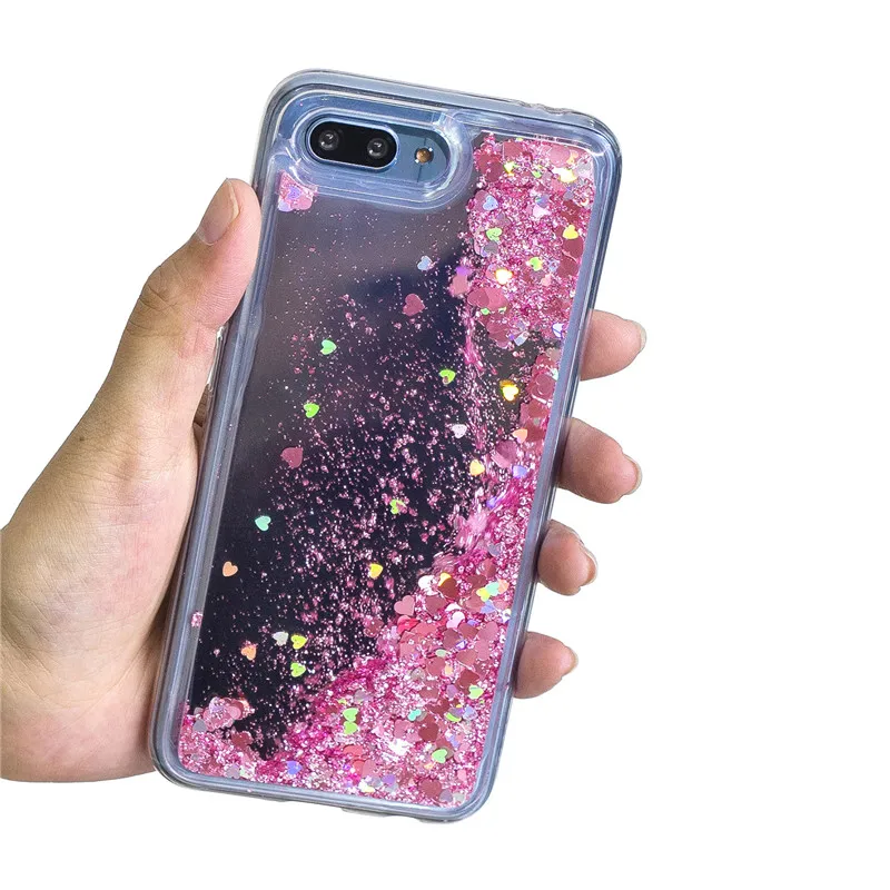 For Fundas Huawei Honor 10 Case Luxury Glitter Liquid Dynamic Soft Silicone Cases Honor10 Transparent Covers |