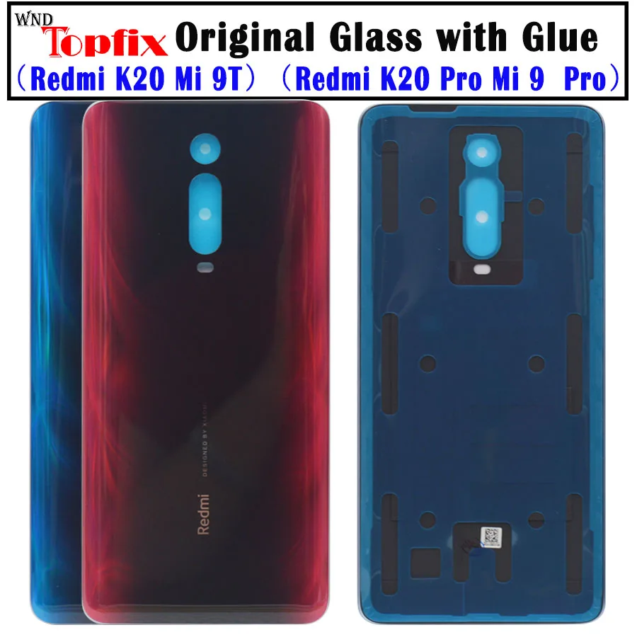 Чехол для батареи Red mi K20 Pro, Задняя стеклянная панель, чехол для задней двери для Xiaomi mi 9T Pro, чехол для батареи, задняя крышка с линзой