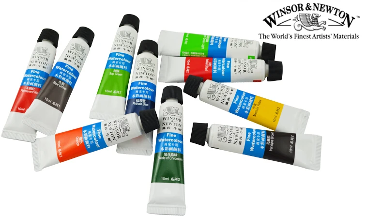 Тонкая Акварельная краска Winsor & Newton 10 мл одна штука|watercolour paint|winsor newton paintsnewton winsor |