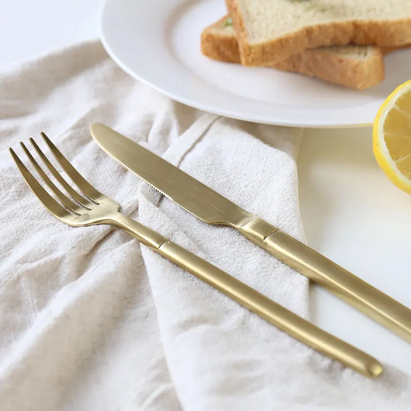 Высококачественная столовая посуда из нержавеющей стали 304 столовые вилки ножи