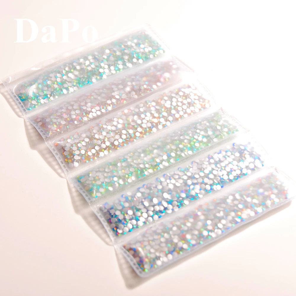 6 цветов 1000 шт./цвет акриловая смола красочные стразы с плоской задней