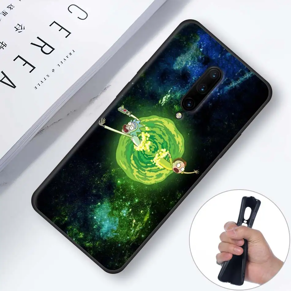 Черный чехол s для Oneplus 7 7 Pro 6 6T силиконовый чехол для телефона для Oneplus 7 7Pro Рик и Морти Мягкий чехол из ТПУ Корпус Coque Funda Capa