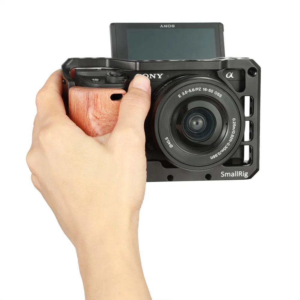 Деревянная ручка SmallRig a6400 для камеры Sony A6400 быстросъемная деревянная