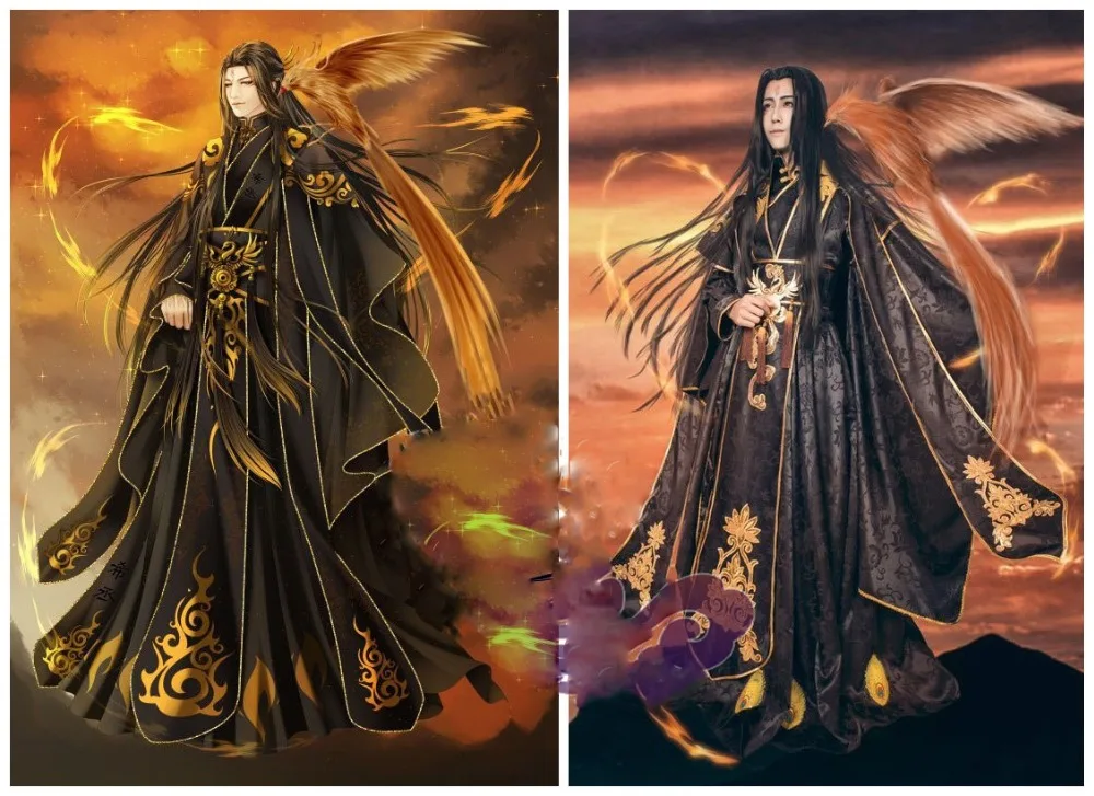 Косплей Костюм Yao Huang Du Ling Demon King Turin Big Phoenix Персонификация Xi Cheng Ye Hua аниме косплей мужской ханьфу