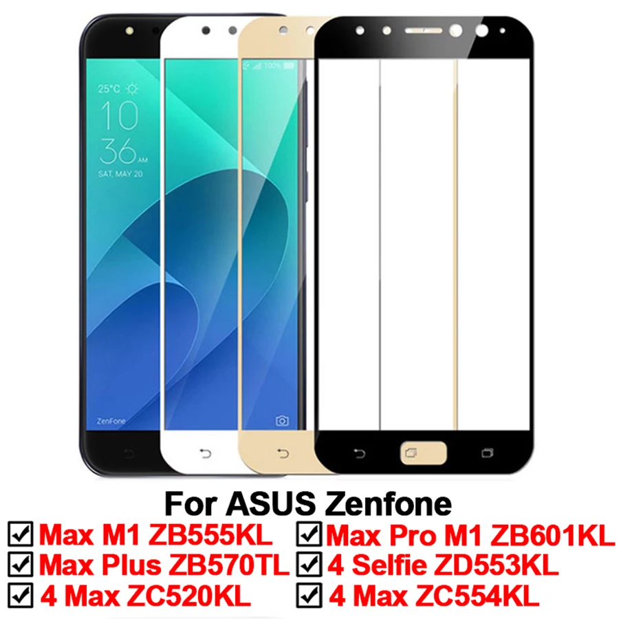 Tempered Glass On For Asus Zenfone 4 max ZC520KL ZC554KL Selfie ZD553KL Screen Protect Max Plus M1 ZB570TL Pro ZB601KL ZB555KL | Мобильные