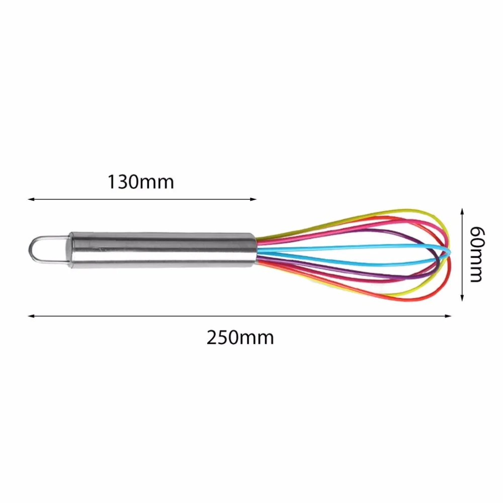 Красочный силиконовый венчик Молочный Крем кухонная утварь для смешивания ручка