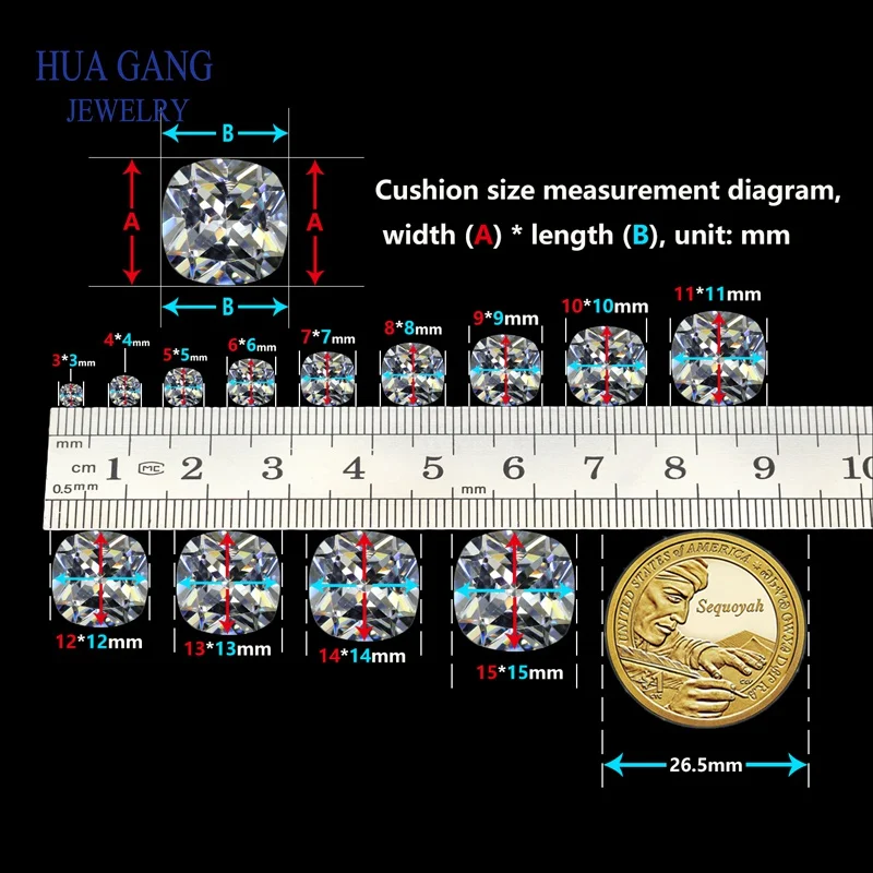 

113# Blue Color Cushion Cut Shape Princess Cut Loose Glass Beads Synthetic Gems For Jewelry 3x3~15x15mm Free Shipping