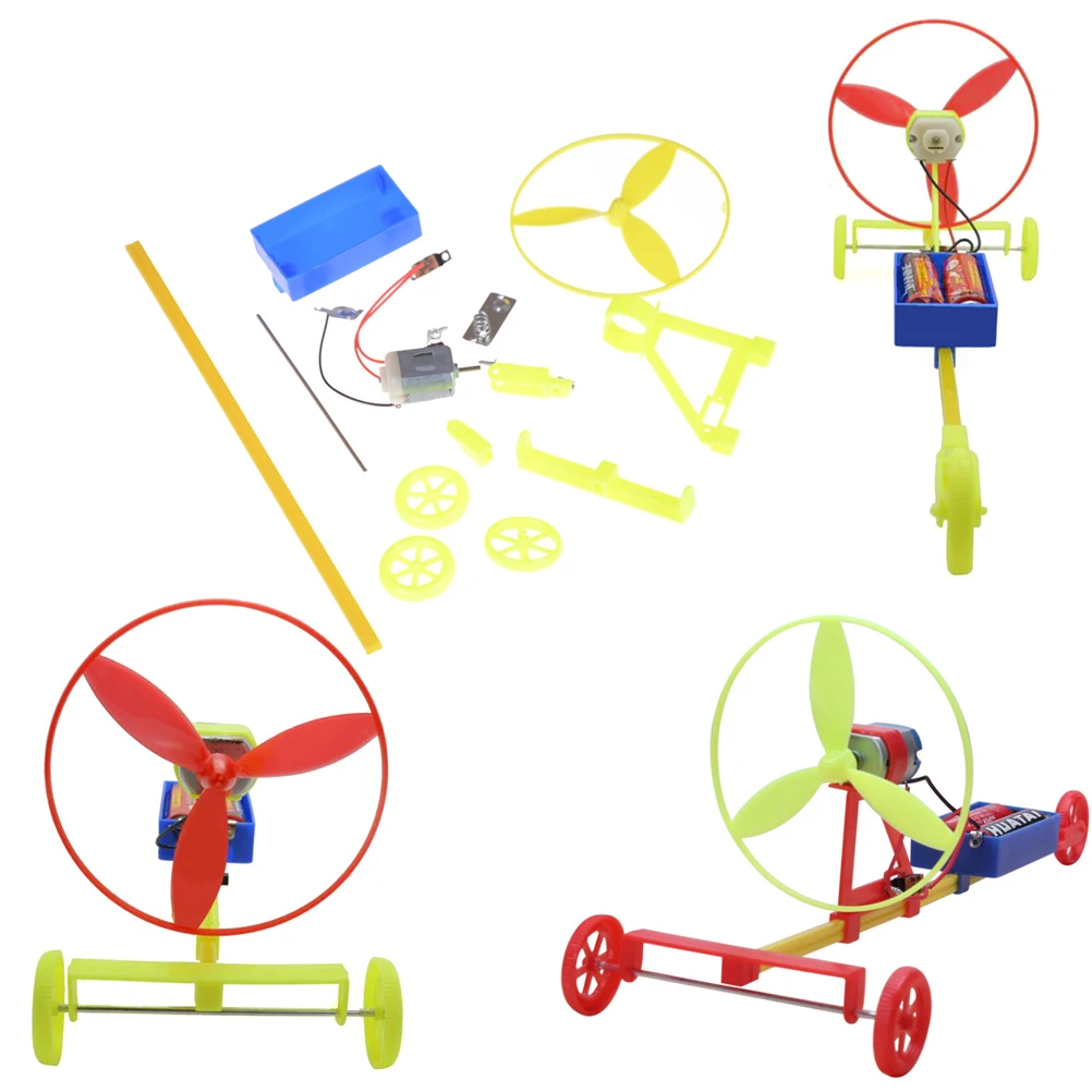 

DIY Handmade Electric Wind Air Car Taxi Glider Toy Inventions For Kids Technology Scientific Airplane Racing Experiments Toy