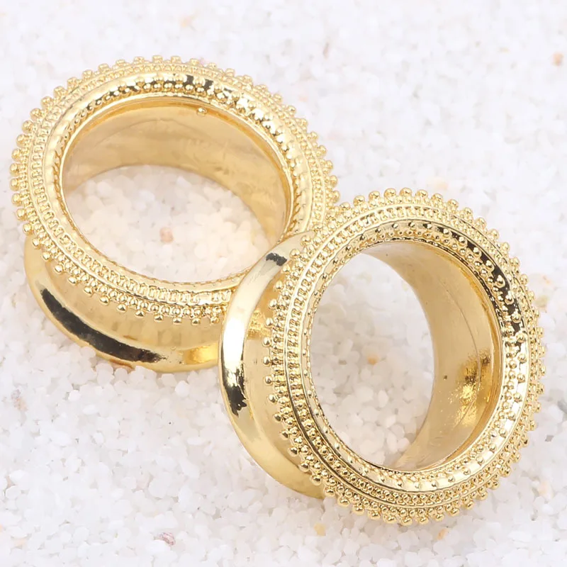 6-16 мм Новый дизайн dotwork Золото нержавеющей стали диаметры для ушей плоти