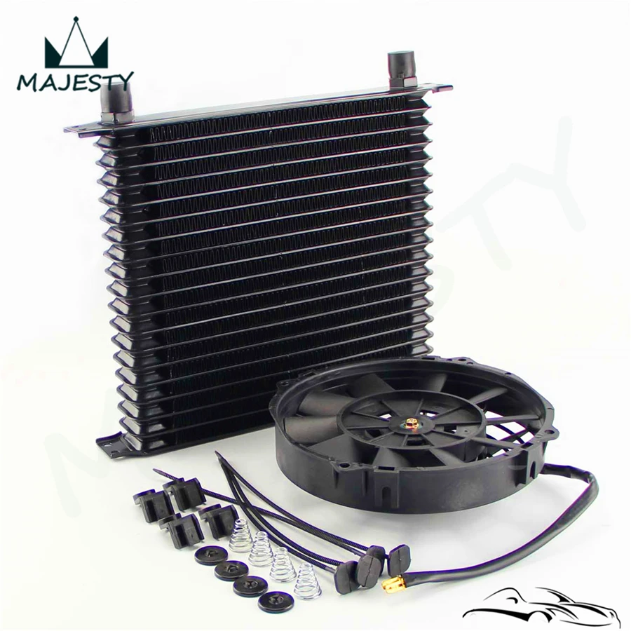 Масляный радиатор двигателя AN10 Trust 19 рядов 10 6x12x2 + 7 дюймов|engine oil cooler|oil coolerfan kit |