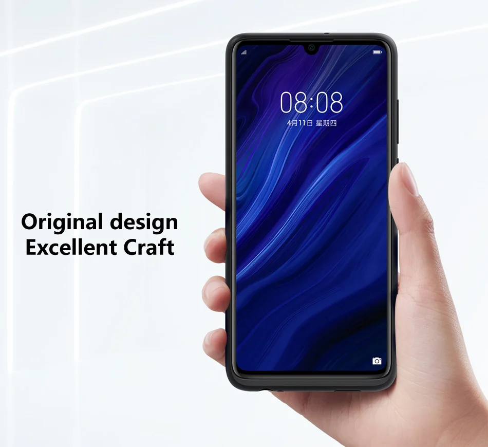 CNR216 UVT Qi 10 Вт HUAWEI P30 беспроводной зарядный чехол Магнитная Задняя крышка поддерживает автомобильное крепление ELE-L09/L29
