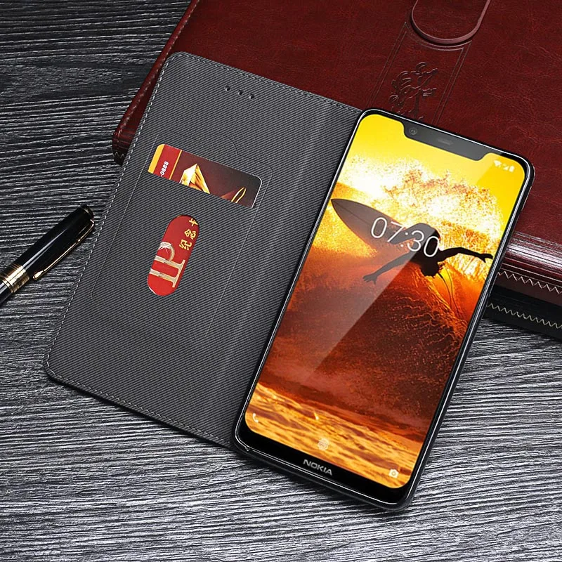 ITien Book Style Премиум винтажный кожаный защитный чехол для Nokia 8 1 TPU силиконовый