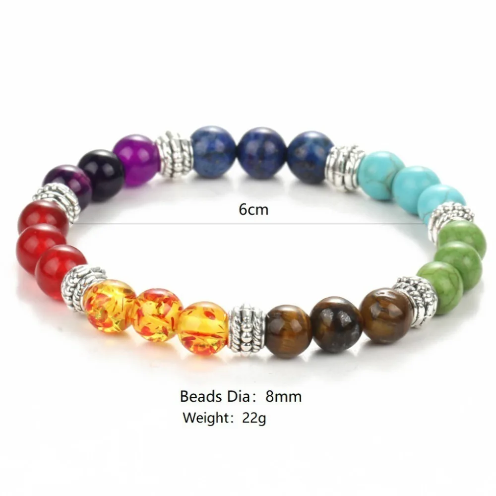 Женский модный разноцветный браслет из смешанных камней в народном стиле бусы