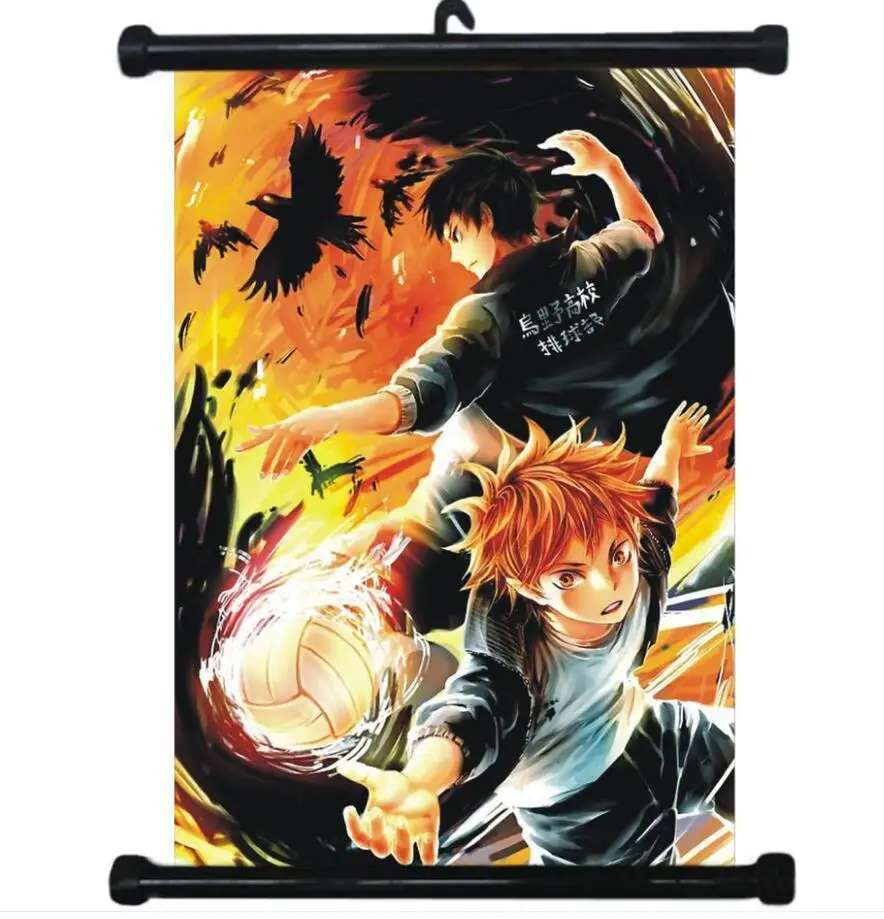 Haikyuu японский мультфильм аниме постер украшение дома стены прокрутки