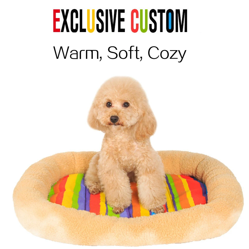 Кроальная флисовая кровать для щенков и кошек коврик домашних питомцев теплый