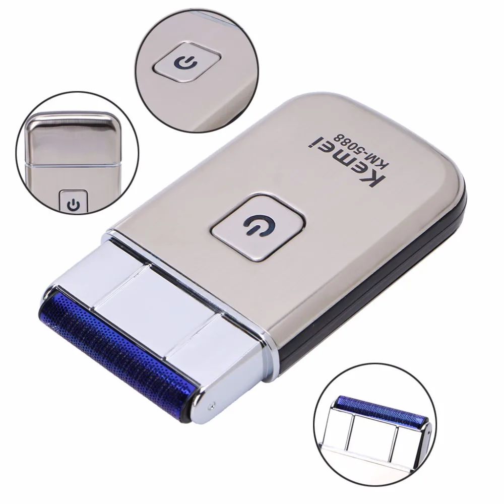 Kemei Mini USB аккумуляторная электробритва с сабельным лезвием Бритва для мужчин