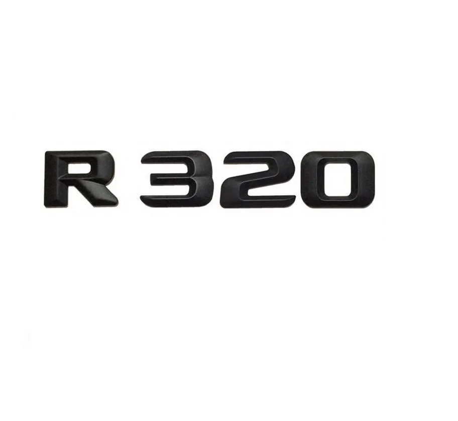 Матовый черный Автомобильный багажник &quotR 320&quot задний буквенный знак с номером